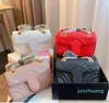 Luxurys kadınlar zincir crossbody çanta tasarımcıları kalp v dalga desen omuz çantaları haberci çantalar primer zincir tote 442