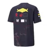 Tueg Men's Polos New Rebull F1 T-Shirt Apparel Formel 1 Fans Extreme Sports Fans andningsbara F1-kläder Top Ordized Short Sleeve Anpassningsbar