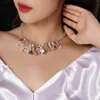 Mode Halsband Halskette Anhänger Halsketten Übertriebene Kristall Glas Perle Natürliche Nadel Frauen Hüfte Behandlung jllIVx