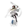 Keychains Attack On Titan Anime Figure Acrylic Stand Model Toy Accessories Mikasa Ackerman Cosplay Fans Gift Collection Ornament Emel22