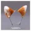 Masques de fête Mignon Chat Fausse Fourrure Oreille Cheveux Cerceaux Cosplay Bandeau Bandeaux Filles Accessoires De Mode Oreilles D'animaux BandParty MasksParty