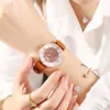 CCG Moda Senhoras Relógios Luxo Banda De Couro Feminino Assista Luminoso Mulheres Romanas Quartz relógios de relógio de relógio Zegarki