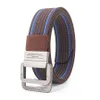 Classic Tactical Sports Weave Belt Men Designer Double Alloy Buckle High Quality Outdoor Canvas Belt for Male