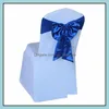 Sashes Chair Ers Home Textiles Garden Elastic Sash Wed Spandex Band Satin Bow Tied For Decoration 20 Colors Drop Delivery 2021 Onf8X