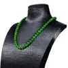 Genuine Natural Green Jade Beaded Necklace Women Fashion Charms Jewellery Real Chinese Jades Stone Accessories Fine Jewelry 220722