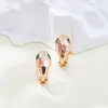 Nothing2 Bald Stud Orees Moles Creative Personalité micro diamant Green Eye Eye Buckles Holiday Gift For Girlfriend7720968