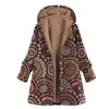 Women's Jackets Women Hooded Ethnic Printed Cardigan Thin Coats 2022 Casual Long Sleeve Blusas Open Stich Overcoats