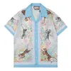 Zomer heren tijger gedrukt shirts nieuwe ontwerpers bowling mannen vrouwen mode bloem Hawaiiaanse zijde zakelijke shirt casual shirts slanke fit korte mouw blouse