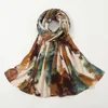 Musulmano Tie-dyed Chiffon Hijab Sciarpa Scialle Donne Stampato Ombre Foulard Avvolge Turbante Islamico Bandana Fascia Foulard Stole