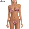Sexy Polynesische Stam Tapa Patroon Bikini Badpak Vrouwelijke 3D Print Badpak Cosplay Mode Vrouwen Bandjes Bikini Set W220616