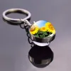 Keychains Flower Keyring Lotus e Daisy Girassol Keychain Ball Ball Jeia Pingente Presente para Homens Crianças Mulheres fofas Emel22