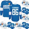 Cekob World Cup of Hockey Finland Team Jersey Lehtera Koivu Lindell Maatta Barkov Jokipakka Teravainen Custom Men Women Young Hoceky Jerseys