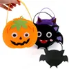 Cartoon Halloween Candy Bag Children Carry Pumpkin Biscuits Sugar Bag Kindergarten Handmade DIY Material Portable Gift Basket