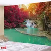 Wystrój ściany dywanu Naturalny krajobraz pokój tkanin pokój domowy sypialnia plaża Ation mural Tapiz J220804