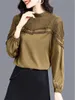 Blouses voor dames shirts vrouwen lente herfst dame mode casual lange mouw o-neck kraag geplooide blusas tops g2004women's