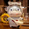 1pc 30cm karikatür güzel cosplay giydirme sığır peluş oyuncaklar doldurulmuş sevimli hayvanlar inek bebek çocuklar için kız yılı hediye 220705