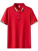 Männer Polos Sommer Red Shirt Männer 2022 Mode Atmungsaktive Rayon Solide Klassische Hemden Männlich Große Größe Tops T 6XL 7XL 8XL