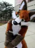 Fursuit طويل الشعر أجش الكلب فوكس الذئب التميمة زي الفراء الكبار الكرتون شخصية هالوين حزب الكرتون مجموعة # 076