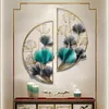 Stickers muraux de luxe chinois de luxe en fer forgé ginkgo autocollant sticker muraux maison salon accrocher décoration el 3d artisanat