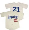 GlaNiK1 2021 Film Jersey 21 Roberto Clemente Santurce Crabbers Porto Rico Baseball Jerseys cousu 5 couleurs message pour personnaliser n'importe quel nom