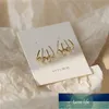 Screw Back Curved Curve One-Piece Micro-Inlaid Ear Clip Bone Stud Earrings Female Korean Temperament Indifference Trend