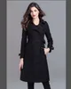 ARTICLE CLASSIQUE CHAUD ! Trench-coat de conception de mode Angleterre / veste de style X-long en coton de haute qualité pour femmes / trench coupe slim à double boutonnage / trench longueur genou B8107f450 S-XXL