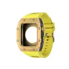 Für die Apple Watch Series 8 7 6 5 4 SE Luxus Premium Zink Legierung AP Modification Kit Schutzhülle Silikonbandbandabdeckung 44 mm 45 mm