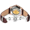 Orologi da polso LIGE Orologi da uomo Orologio meccanico automatico Tourbillon Orologio sportivo Pelle Casual Business Orologio da polso retrò Relojes HombreWris