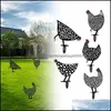 Decorações de jardim Patio Lawn Home 1PC Hen Chicken Yard estátua de arte criativa de arte decorativa