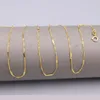 Zincirler Saf Au750 18K Sarı Altın Zincir 0.7mm Kadın Singapur Bağlantı Kolye 18inch 1-1.3GCHAINS
