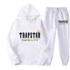 Herbstmarke gedruckte Sportswear Männer Farben warm zwei Teile Set Loose Hoodie Sweatshirt Hosen Set Hoodie Jogging Y220725