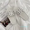 Slippers Summer House Simple Black White Figur Non-slip Shoes Bathroom Slides Female Indoor Couple Platform az1