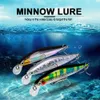 K1626 Fishes Hooks Minnow Bass Fishing Lures - Jerkbait Sinking Lure Set Hard Baits Crankbait for Trout Catfish Musky Bluegill Fishing Plug