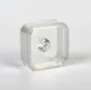 100pcs 55x55mm透明フローティングディスプレイケースイヤリング宝石リングジュエリーサスペンションパッケージボックスペット膜スタンドホルダーB1024