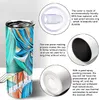 12oz Sublimation Blanks Straight Stainless Steel Tumblers with Sublimation Shrink Wrap Great DIY Gift for Friend 0619X022202430