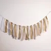 Party Dekoration Muster Europäischen Stil Spitze Leinen Sackleinen String Flaggen Banner Wand Hängen Für Home Hochzeit DekorationParty