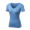 Outfit da yoga Women V Neck Thirt Sports Dry Sports Sports Pro Running Top Gym Delming Bodybuilding Fitness Exerces