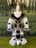 Disfraz de Mascota de zorro Husky todo en uno de pelo medio y largo, traje de Halloween para caminar, accesorios de dibujos animados para juegos de rol, Fursuit #019