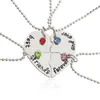 Pendentif Colliers Ami 4 Pièces Ensemble Collier BFF Femelle Amour Amitié Cou De Mode Hommes Et Femmes Bijoux Cadeau 2022Pendentif