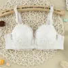 Chica sujetador barato lencería sexy sujetadores sin alambre para mujeres ropa interior encaje transpirable bralette personalizado 3/4 taza push up sujetador femenino L220726