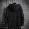 Single Road Mens Bluzy Mężczyźni 2022 Solid Zapip Płaszcz Sports Techwear Bluza Japońska streetwear Czarna bluza Bluza Y220615