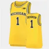 Xflsp College Custom Michigan Wolverines Maillot de basket cousu Nik Stauskas Trey Burke Gary Grant Cazzie Russell Glen Rice Jalen Rose Iggy