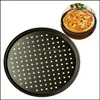 Cake Tools Bakeware Kitchen Dining Bar Home Garden Carbon Steel Nonstick Pizza Baking Pan Tray 26Cm 28Cm 32Cm Pizza-Plate Dishes Holder K
