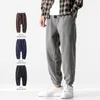 Herenbroek 2022 mode losse jogging mannen fleece herfst winter warme zweetbroek mannelijke buiten rechte broek pantalon hommes drak22