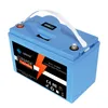 LifePo4 Battery 12v100ah تحتوي على شاشة عرض BMS مدمجة ، والتي تستخدم في عربة الجولف والرافعة الشوكية والعاكس والكرمبرفان وطاقة الطاقة الشمسية