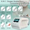 Portable 8 in 1 oxygen bubble skin comprehensive water dermabrasion nano spray plasma ion mesotherapy radio frequency eye and facial ultrasound ion clamp machine