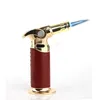 DHL Free Metal Butane Gas Torch 1300c Jet Flame Cigarer Lättare Vindskyddade Refillerbara Köksletter med Presentförpackning Stor eld