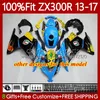 OEM-lichaam voor Kawasaki Ninja EX ZX 3R 300R ZX-3R ZX-300R 13-17 125NO.20 EX300R ZX300R ZX300 ZX3R 13 14 15 16 17 EX-300 2013 2014 2015 2016 2017 Injectie Herfst Donkerrode Blk