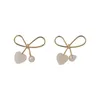 Dangle & Chandelier Arrival Fashion Drop Earrings Acrylic Trendy Simple Small Bow Love Pearl Women JewelryDangle