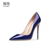 Zapatos de tacn alto lujo para mujer calzado piel autntica con punta estrecha fiesta y oficina sexig 10 cm primavera otoo 220511
